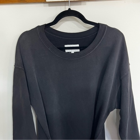 Current Elliott The Double Sweatshirt Dress in Black - Picture 6 of 16